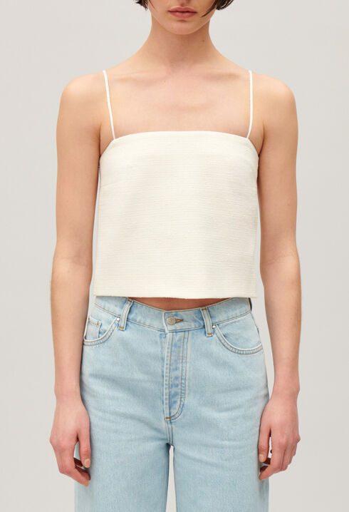 Tweed crop top