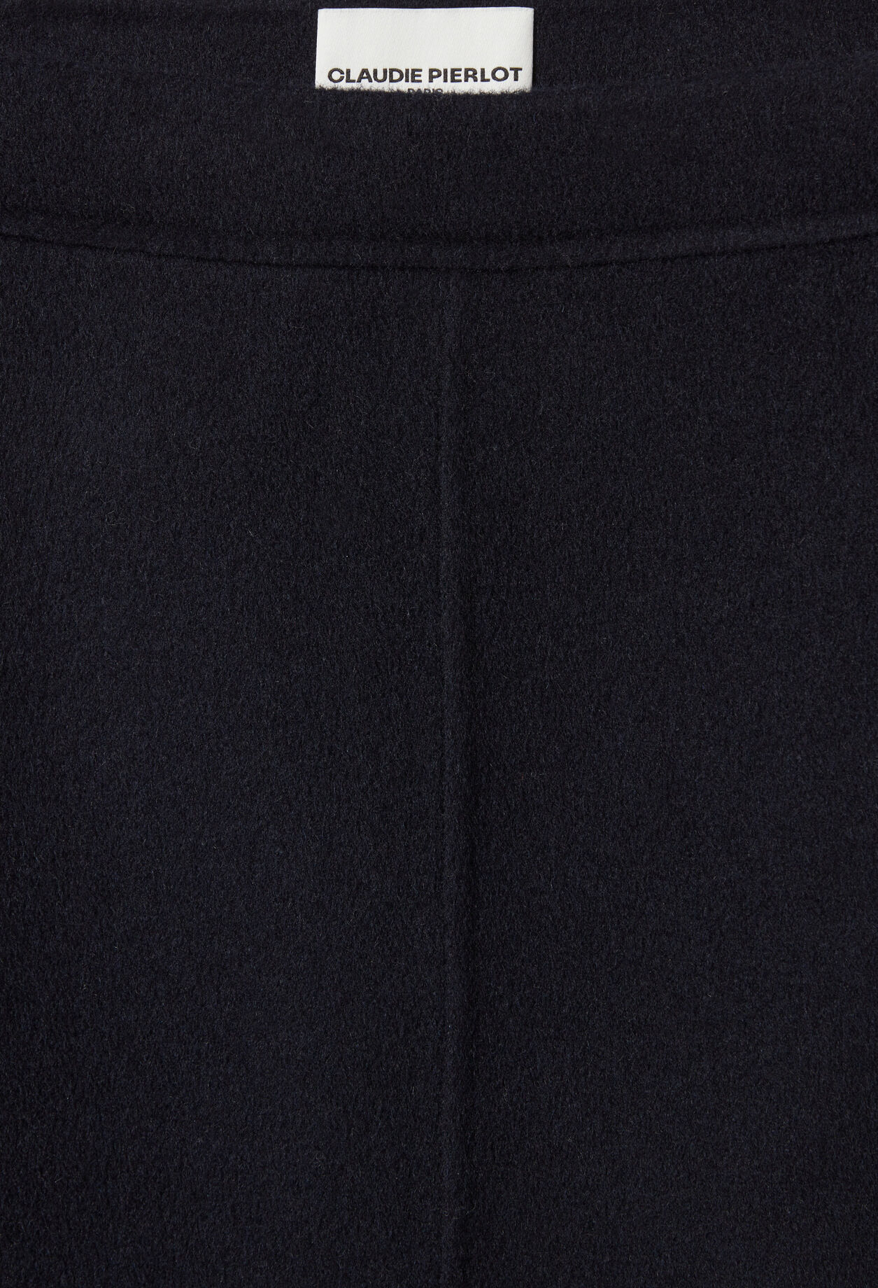 Short Straight Wool Skirt