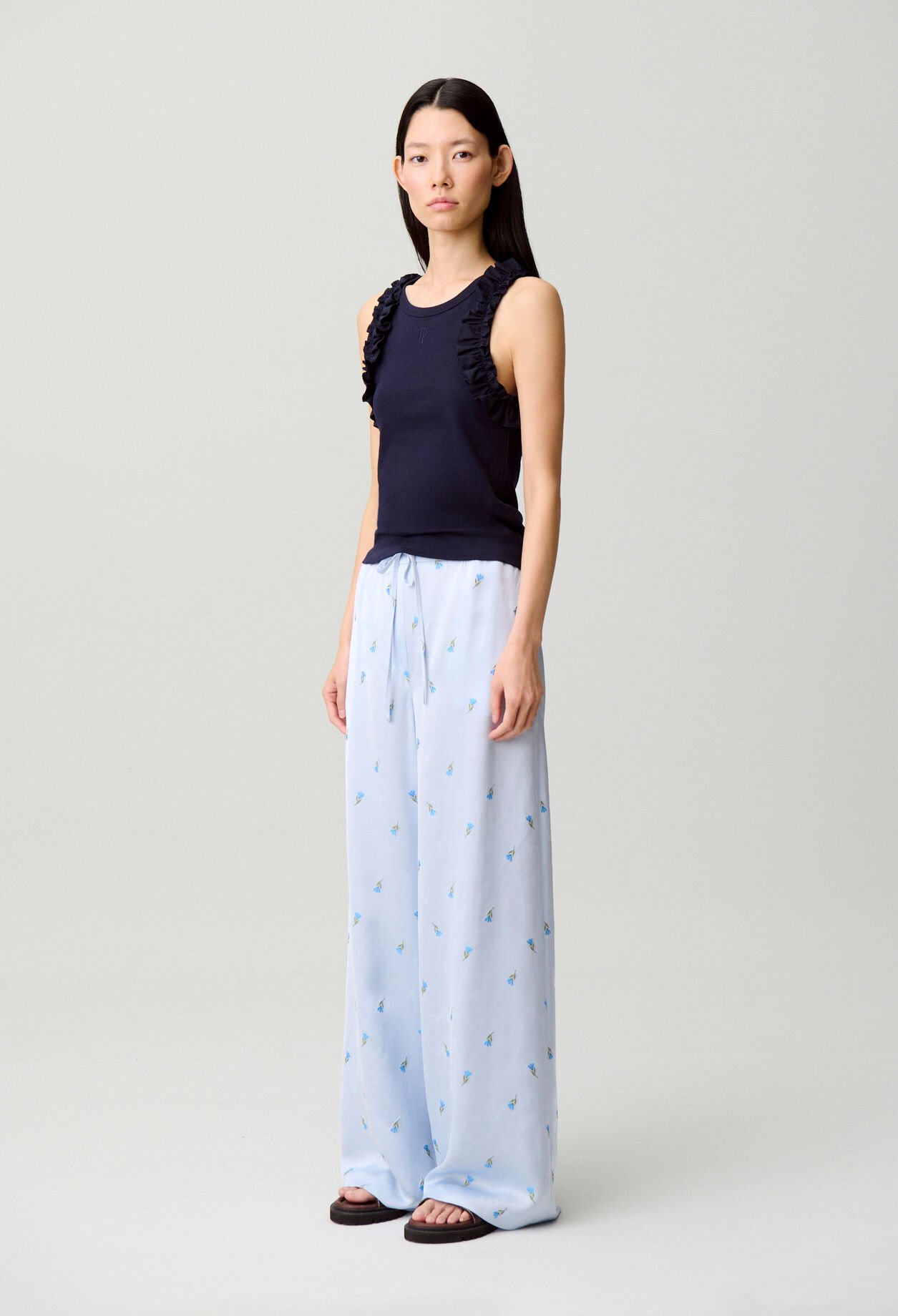 Embroidered cotton T-shirt