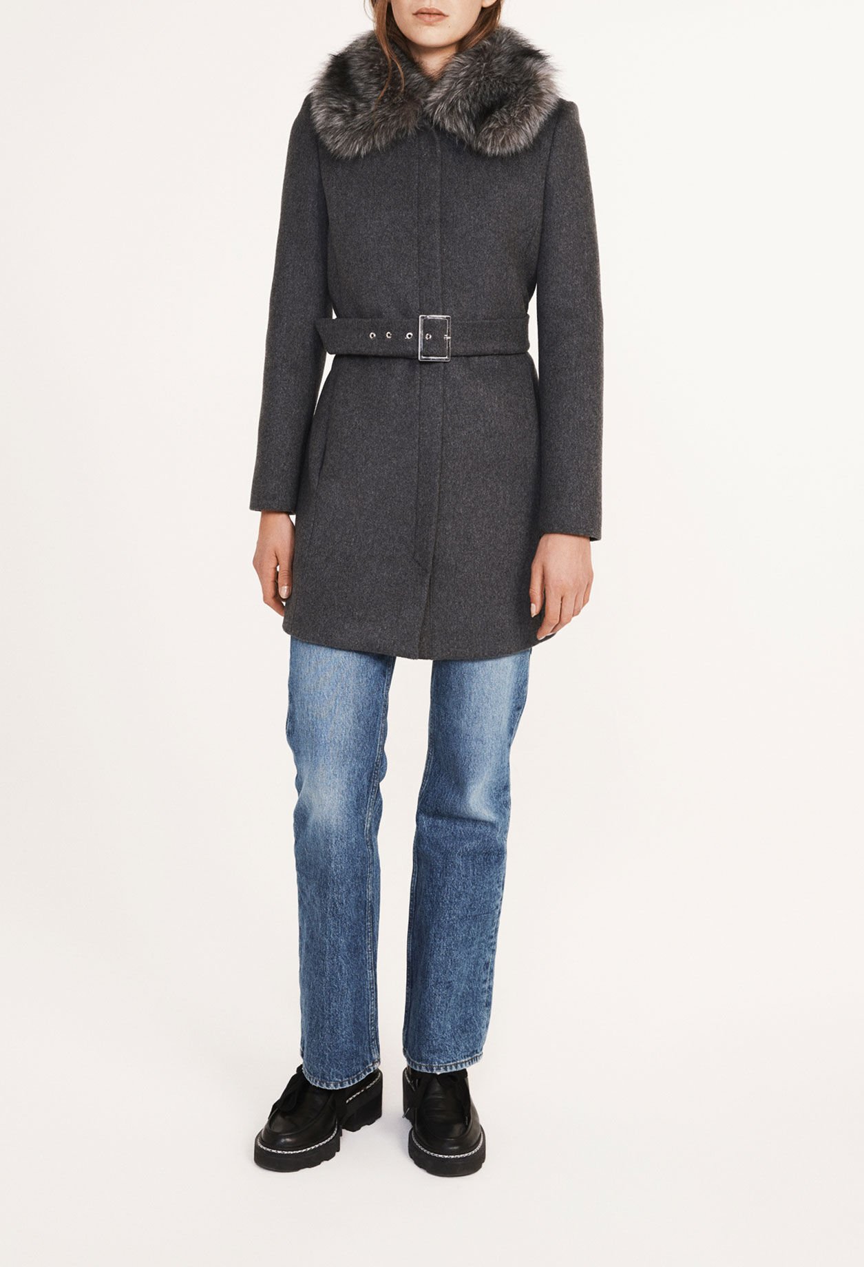 Manteau en laine et cachemire