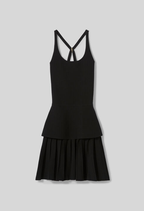 Robe maille bretelles crois&eacute;es