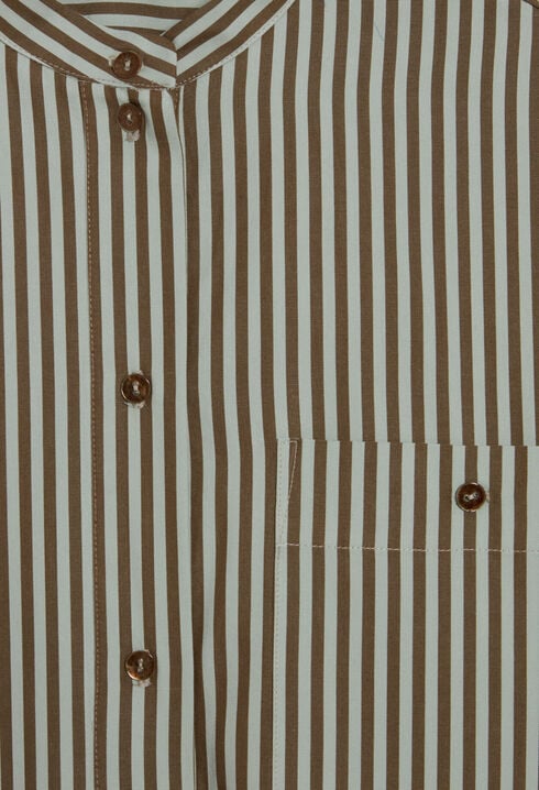 Green striped maxi dress