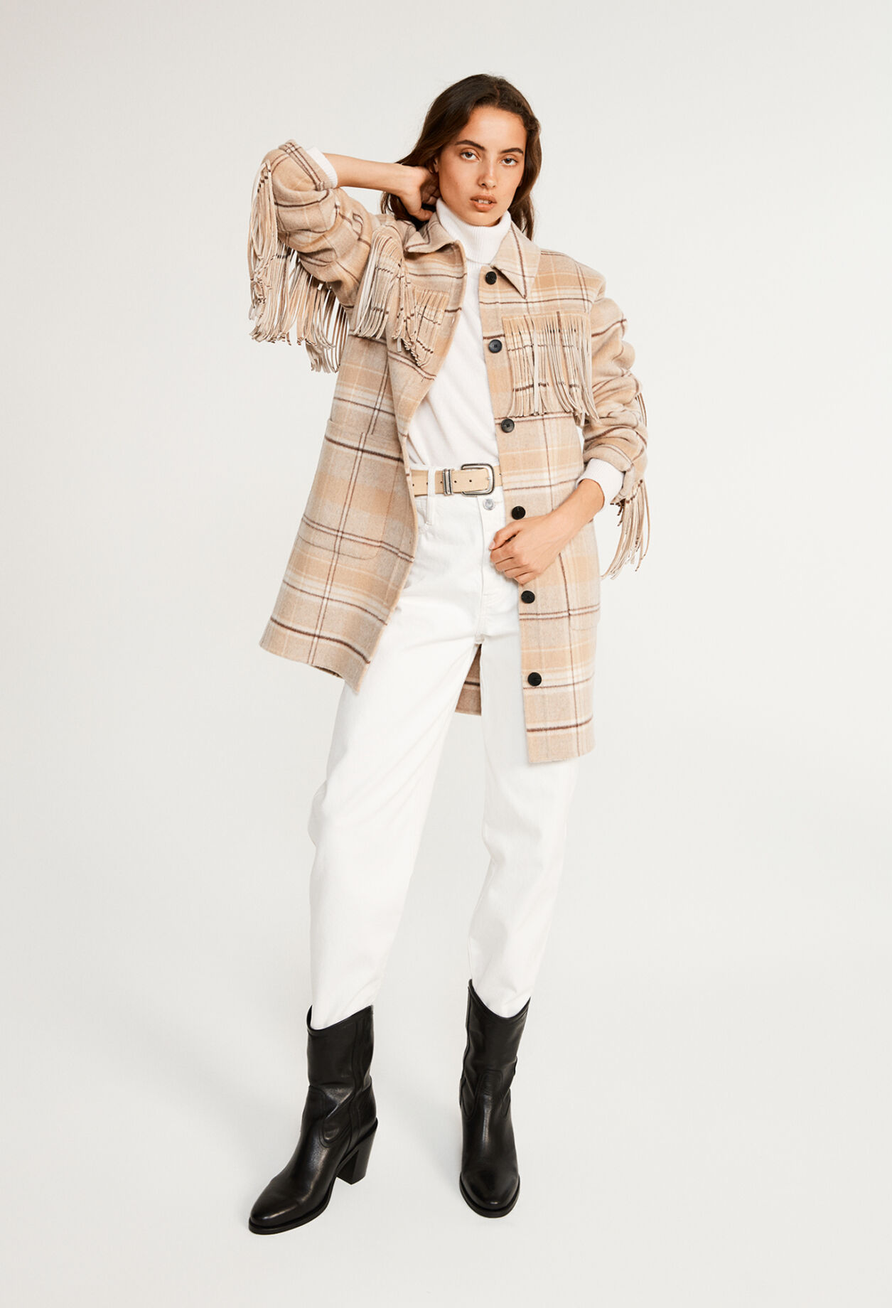 Veste à carreaux oversize