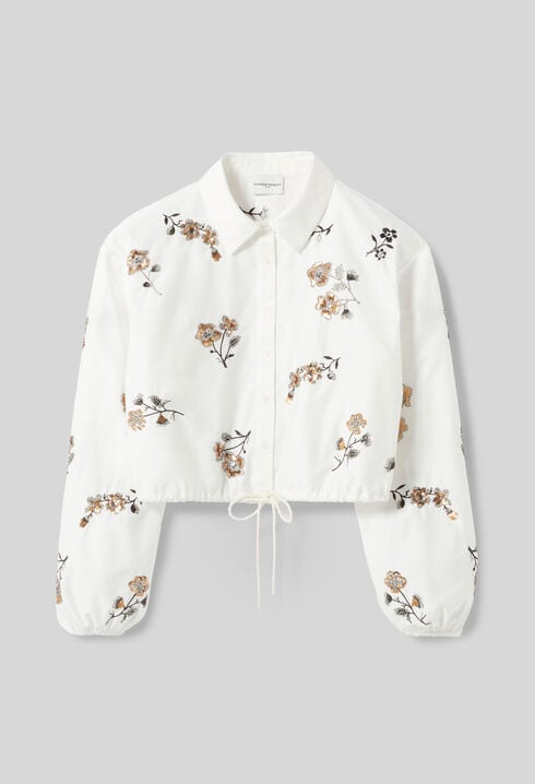 Chemise fleurs et sequins