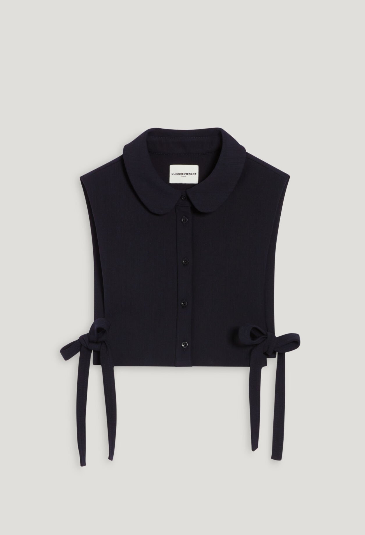 Navy knitted removable collar