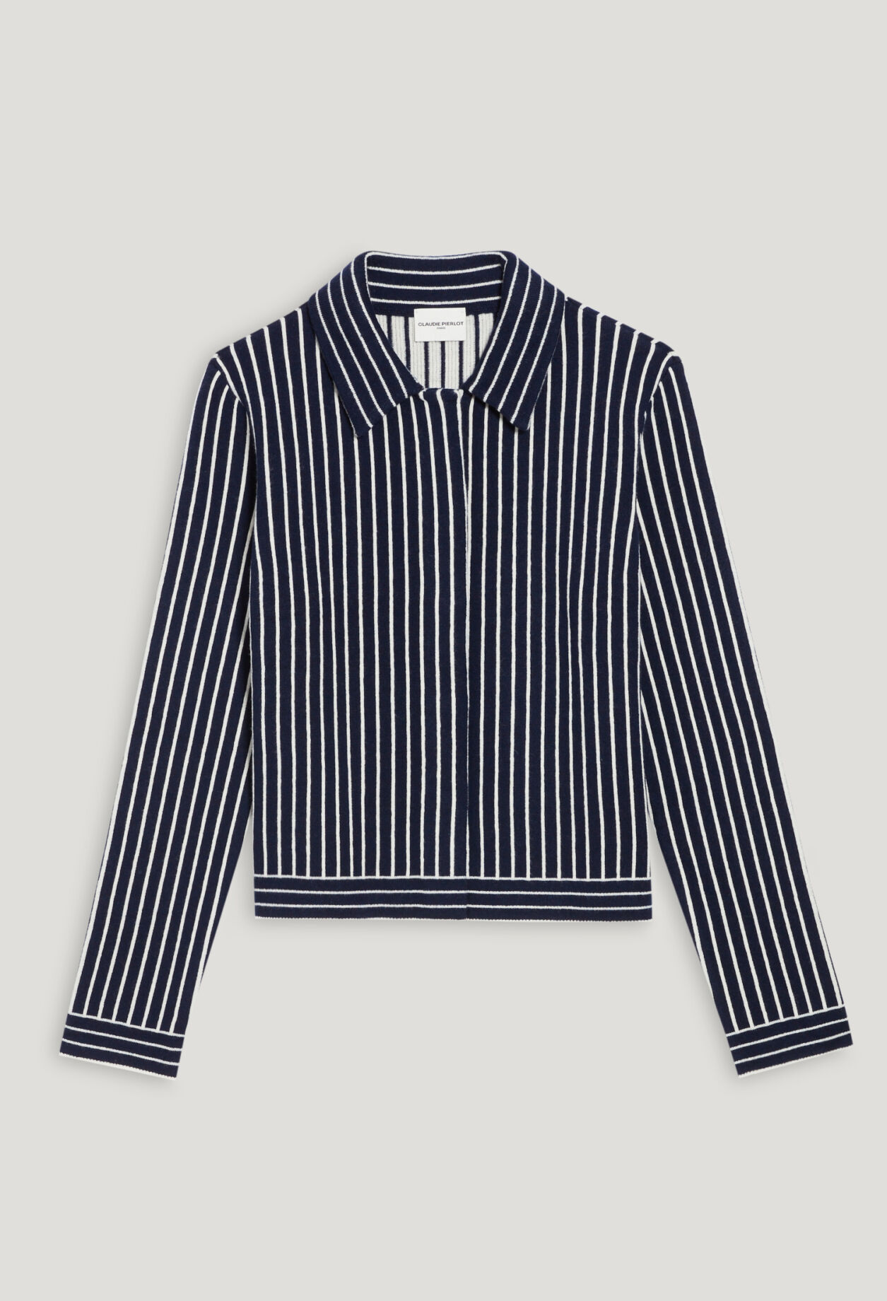Cardigan maille rayures