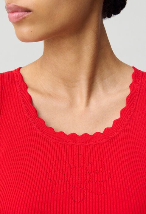 Robe maille volantée
