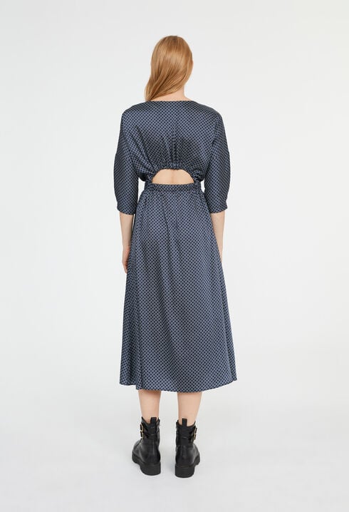 Robe longue à motifs géométrique