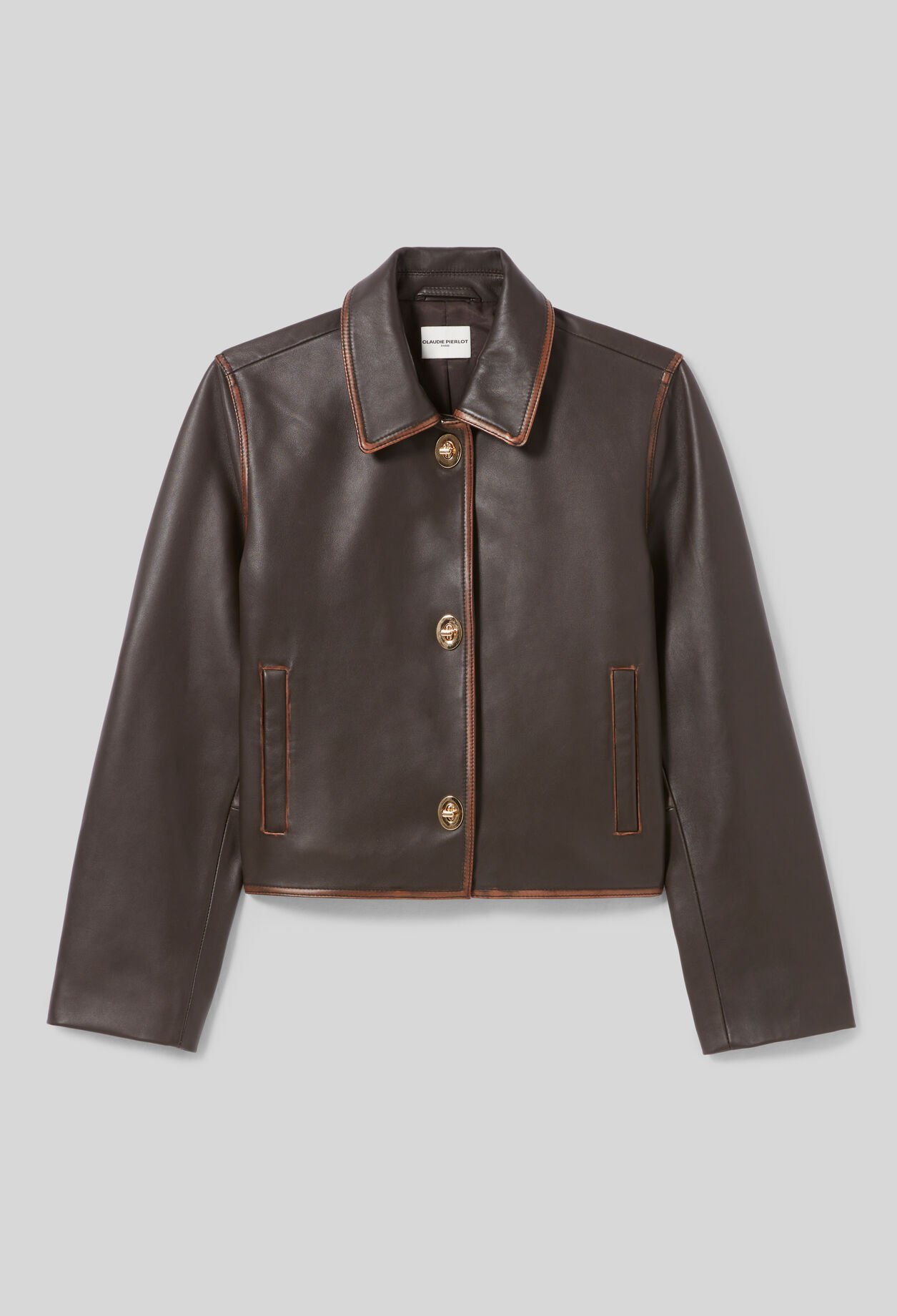 Cropped Vintage Leather Jacket