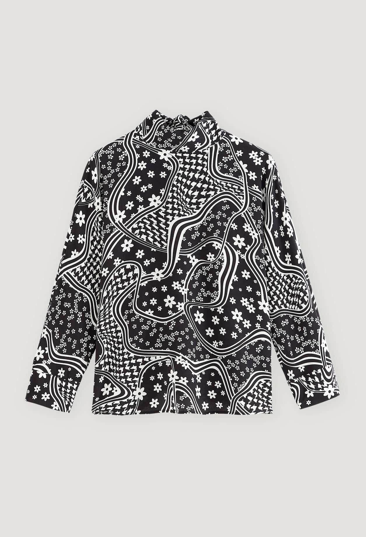 Blouse à col montant