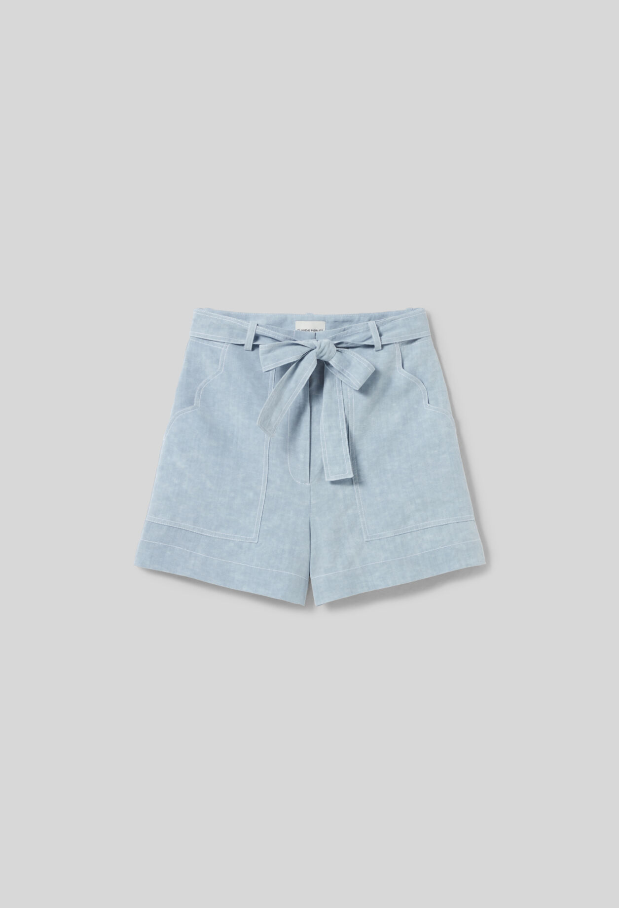 Short jean ceinturé