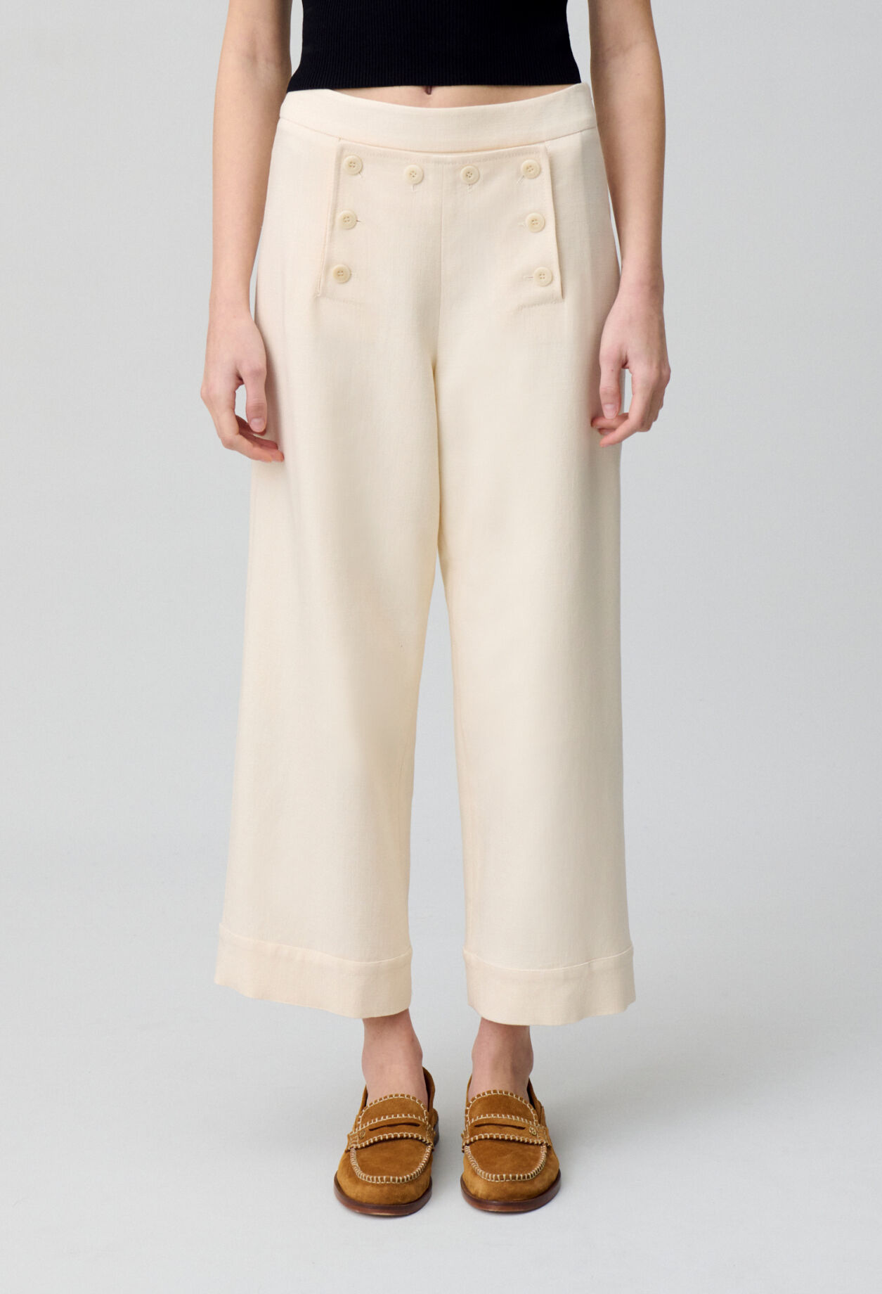Straight-Leg Sailor Trousers