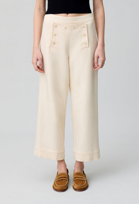 Pantalon droit à pont