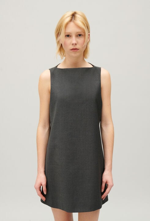 Short flecked grey dress