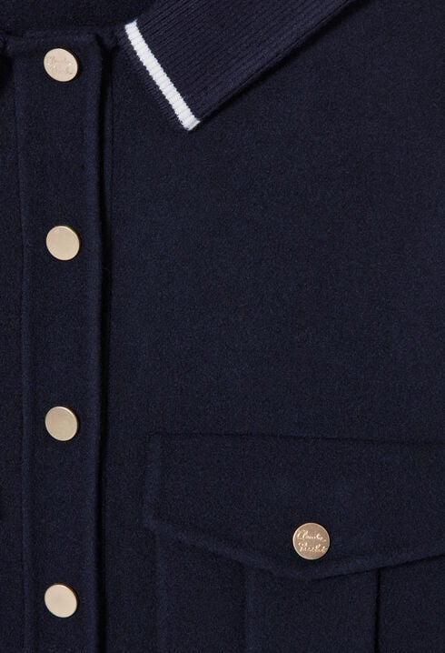 Manteau court laine