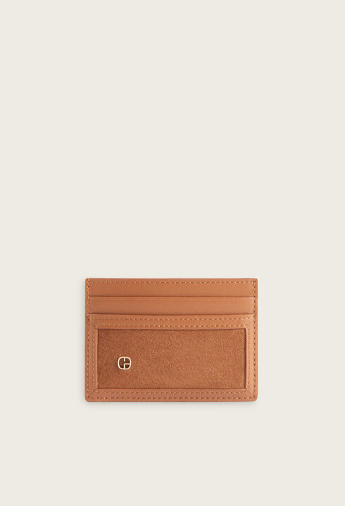 Suede card holder