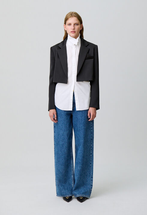 Veste satinée tailleur