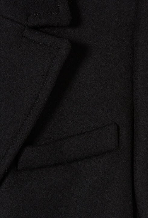 Long straight wool coat