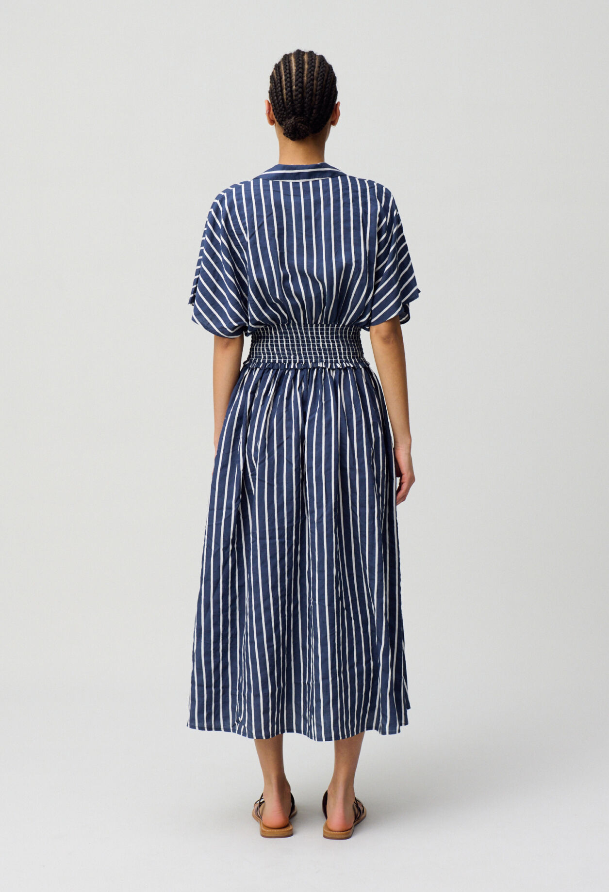 Striped wrap dress