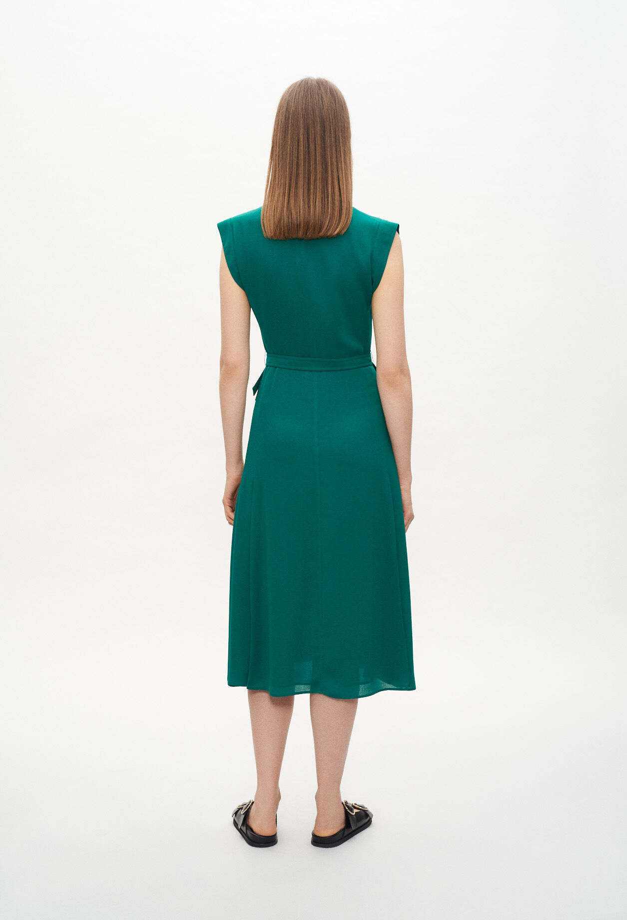 Robe sans manches vert bouteille