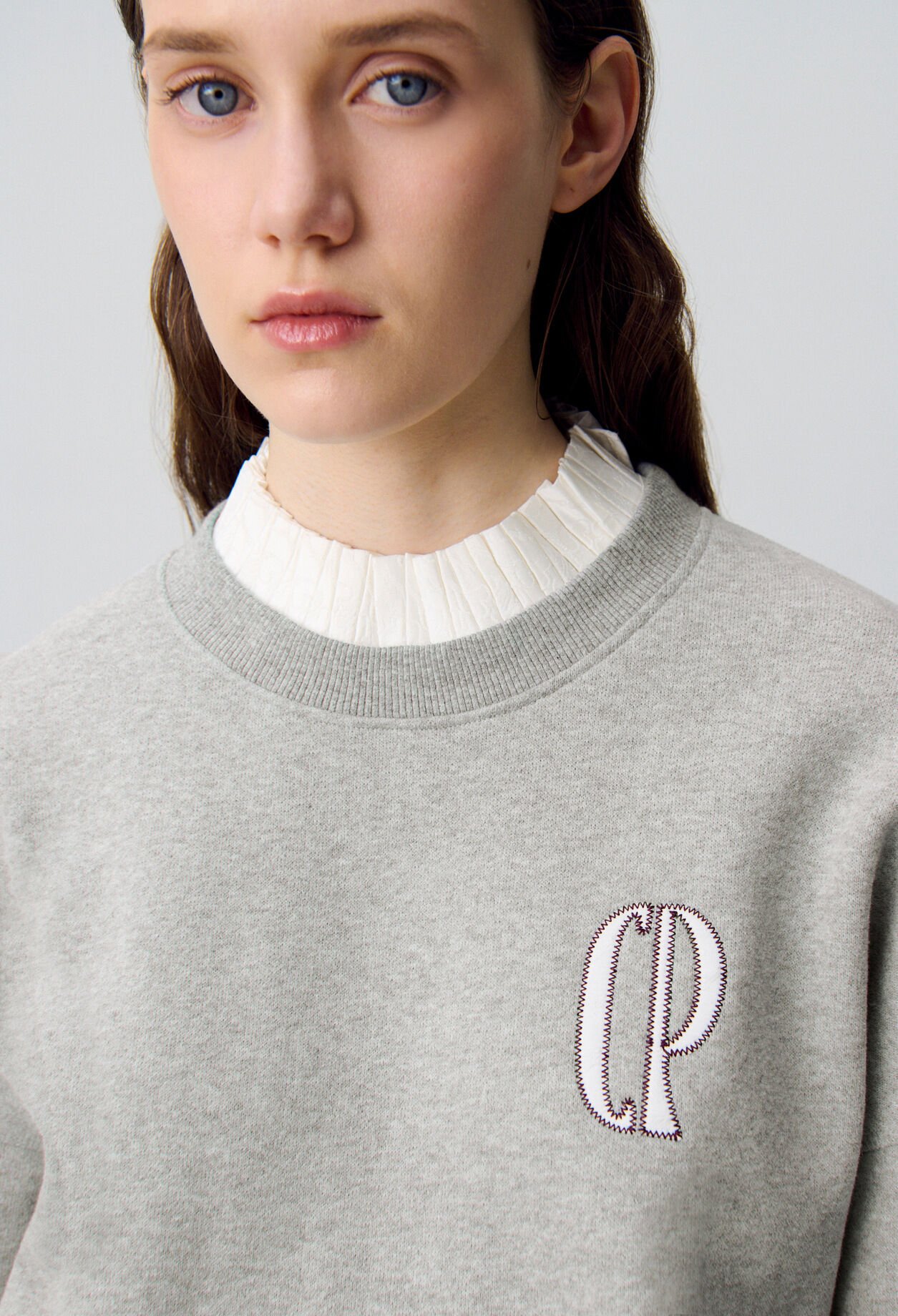 Sweatshirt col victorien