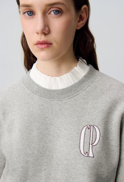 Sweatshirt col victorien