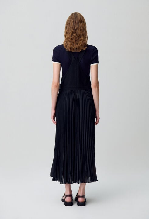 Robe longue plissée
