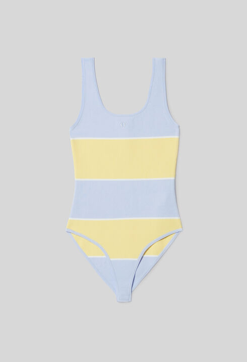 Two-Tone Fine Knit Bodysuit