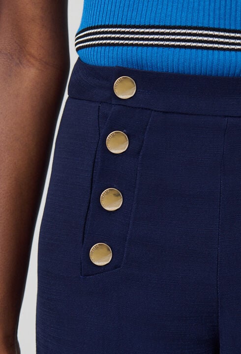 Pantalon droit à pont
