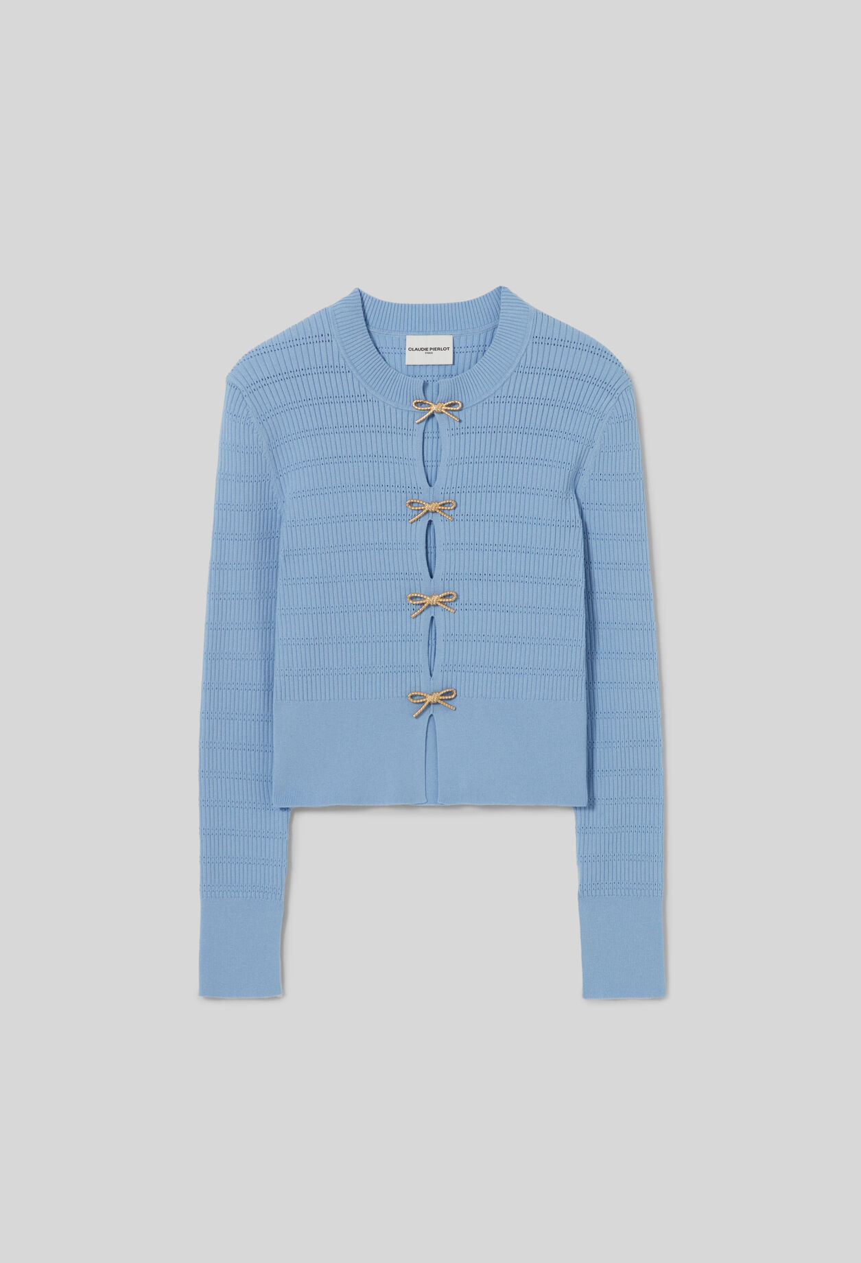 Knit Jumper with Bow Details