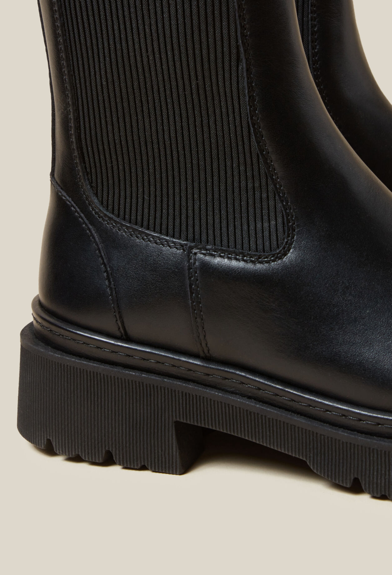 Bottes chelsea cuir noir