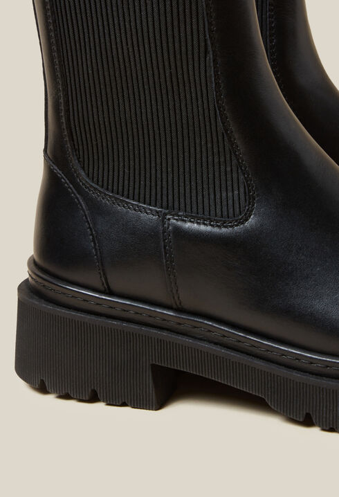 Bottes chelsea cuir noir