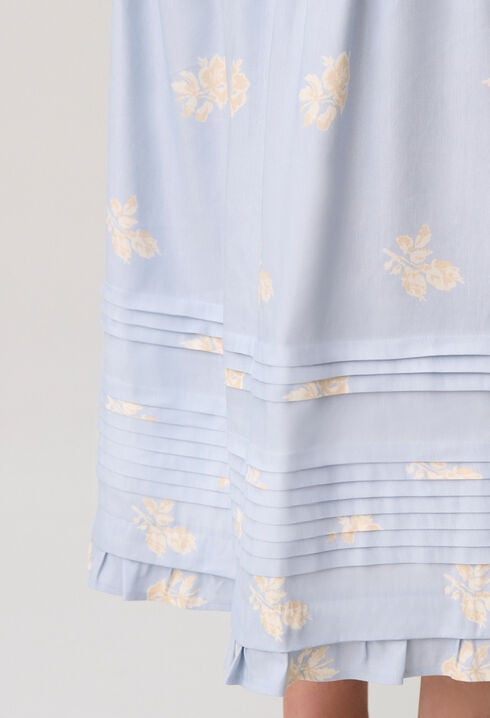 Jupe midi fleurs