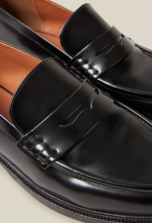 Mocassins cuir noir