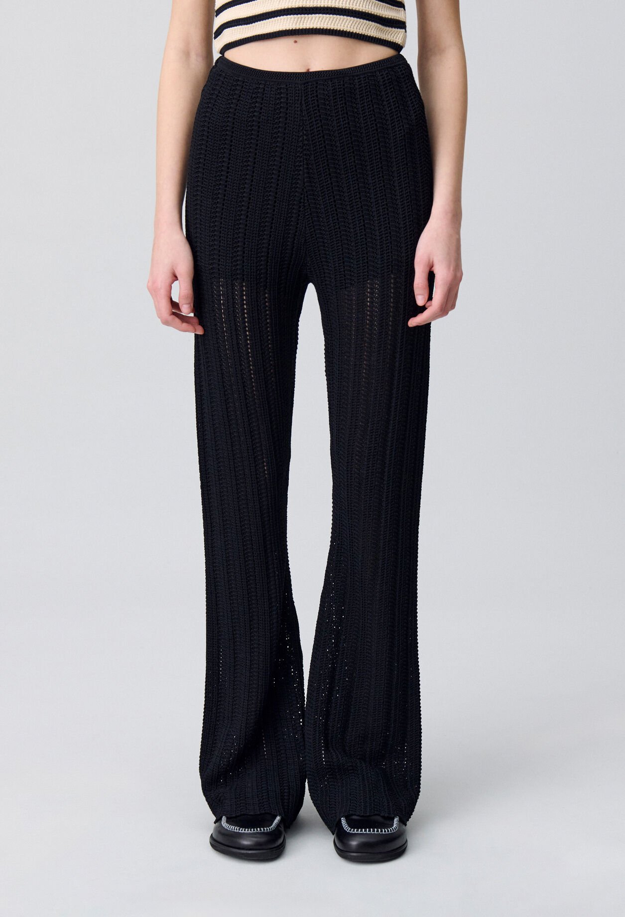 Crochet Detail Flowing Trousers
