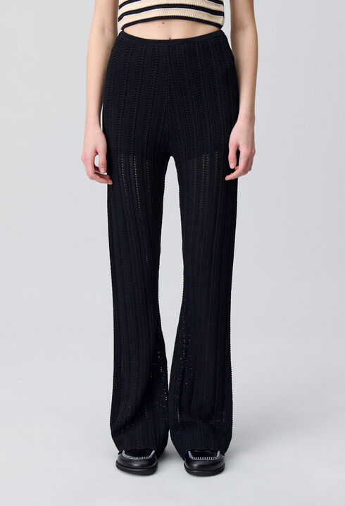 Pantalon fluide crochet