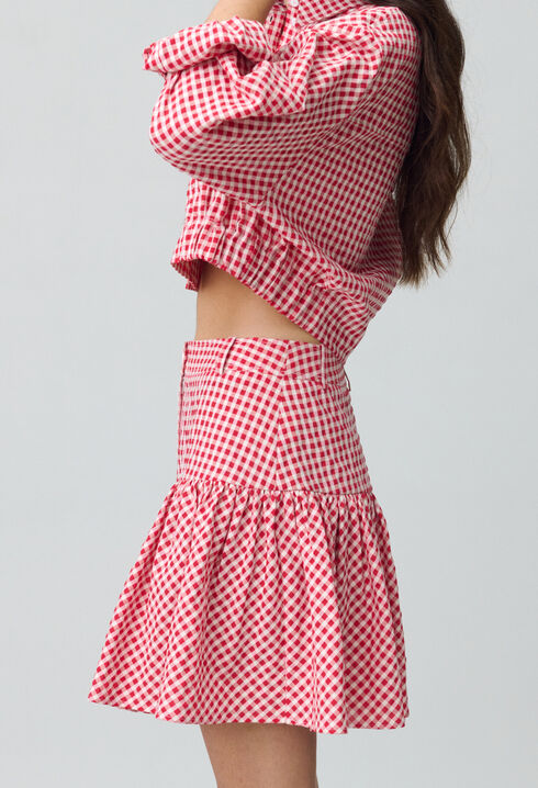 Jupe courte carreaux vichy