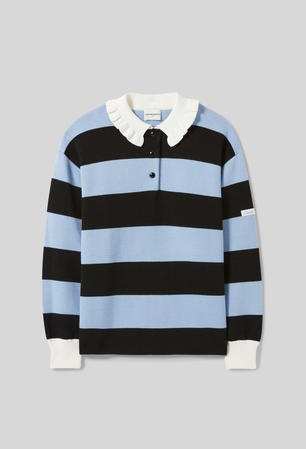 Pull polo large rayures