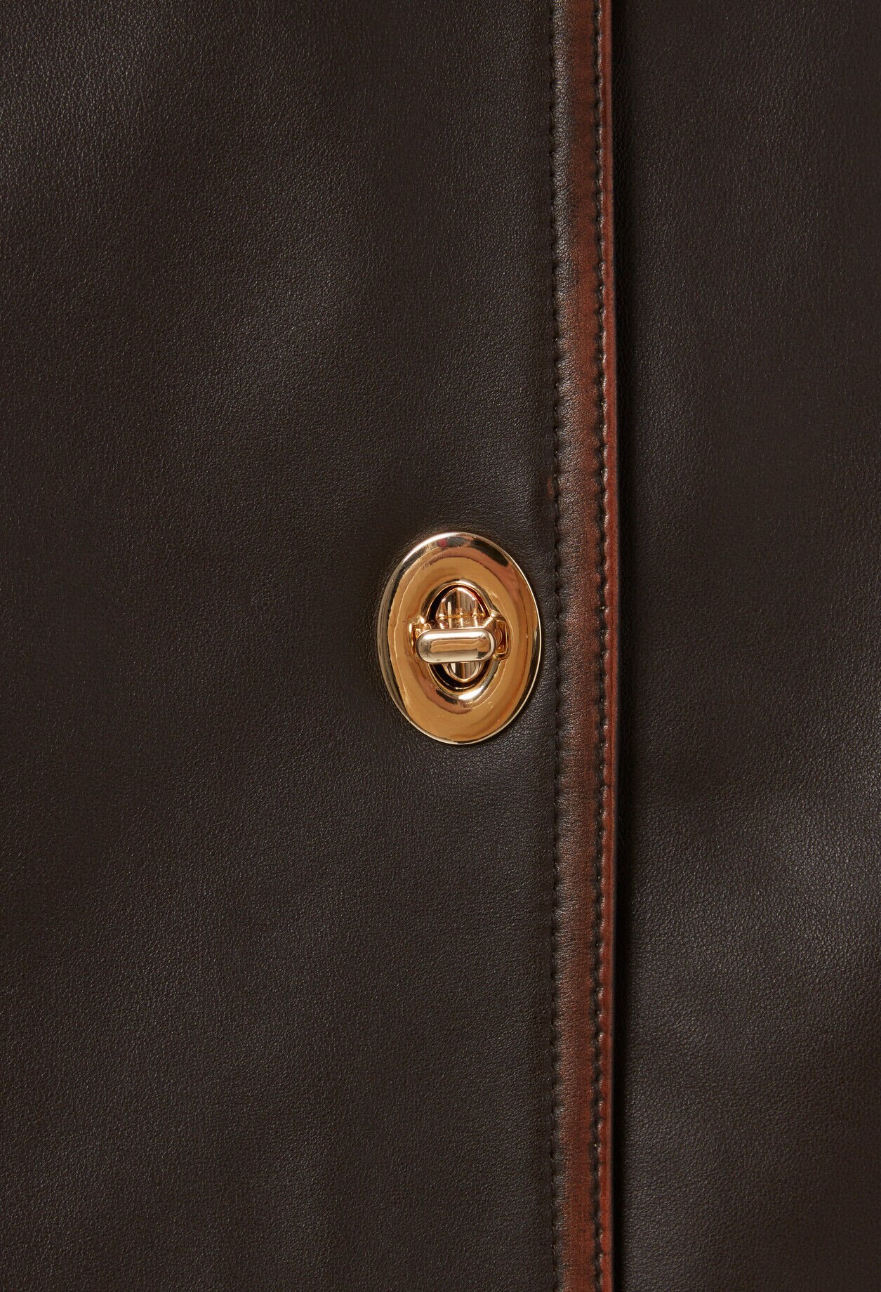 Short A-line Leather Skirt