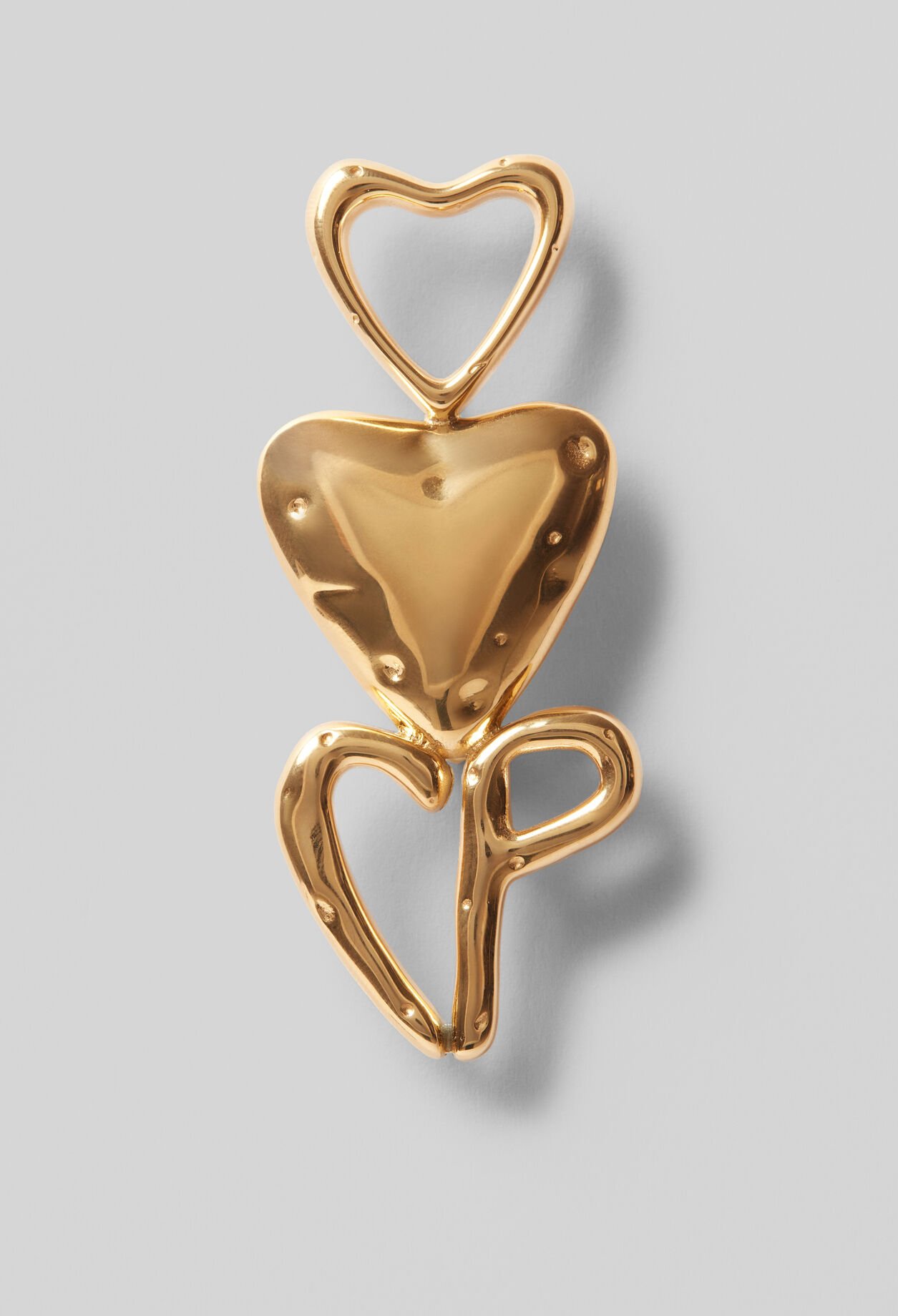 Broche dorée cœur