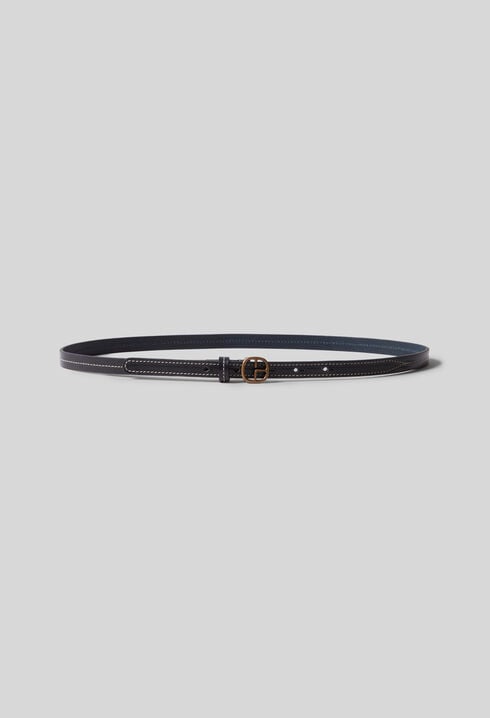 Ceinture cuir contrastée