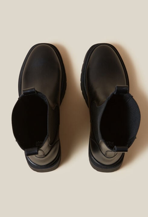 Bottes chelsea cuir noir
