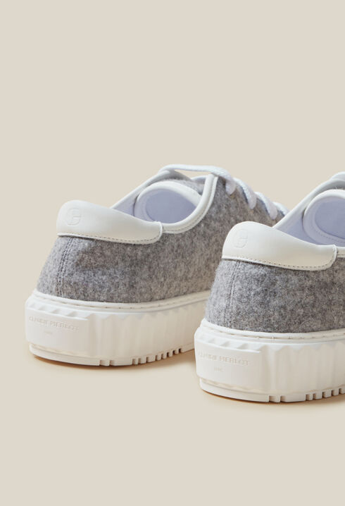Grey felt trainers