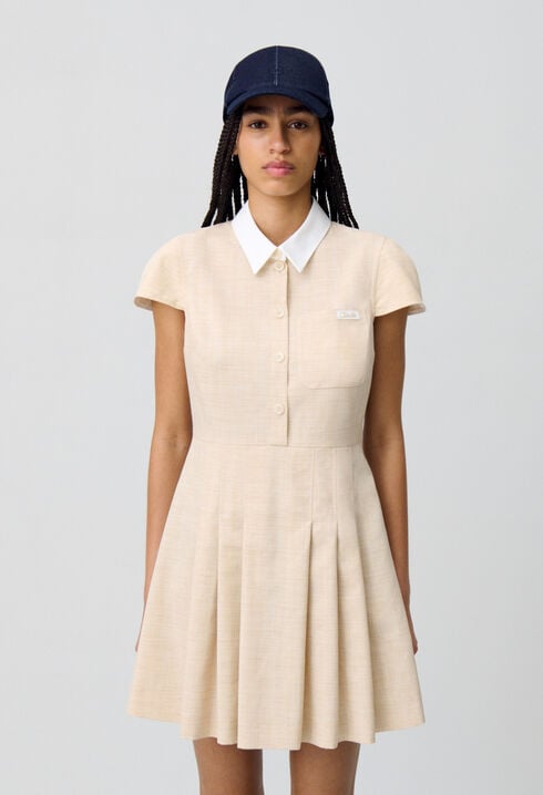 Robe courte plissée