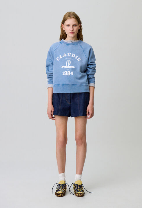 Washed cotton sweatshirt