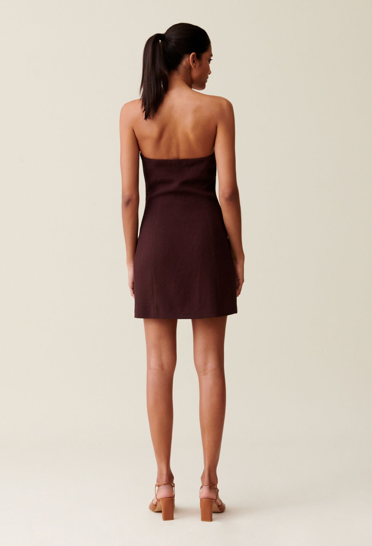 Robe courte bustier cappucino