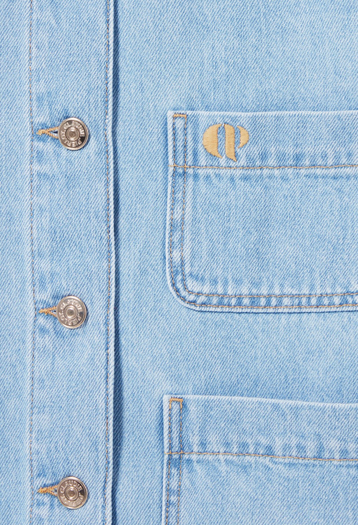 Denim jacket with Peter Pan collar