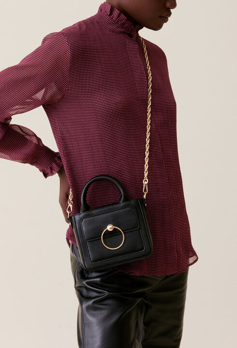 Mini sac Anouck cuir lisse chaîne