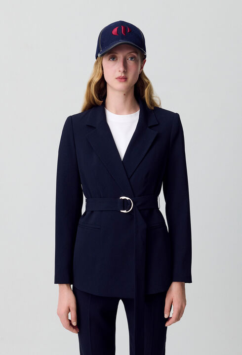 Veste tailleur ceinturée