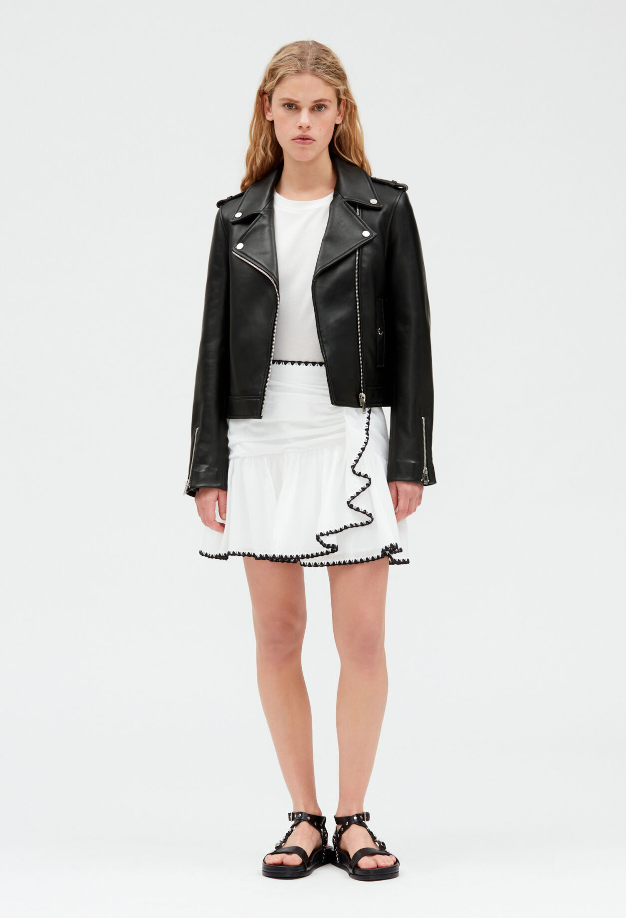 Blouson cuir noir